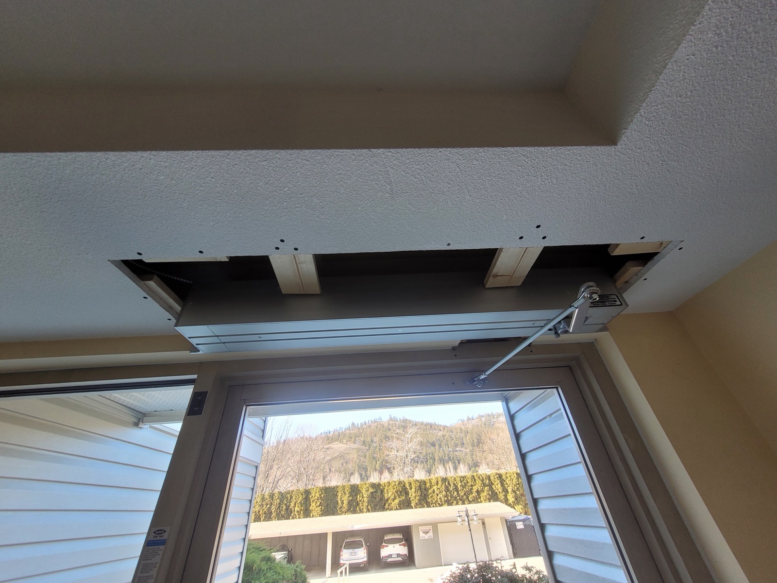 Entrance Ceiling Opened Up by Aymont Drywall