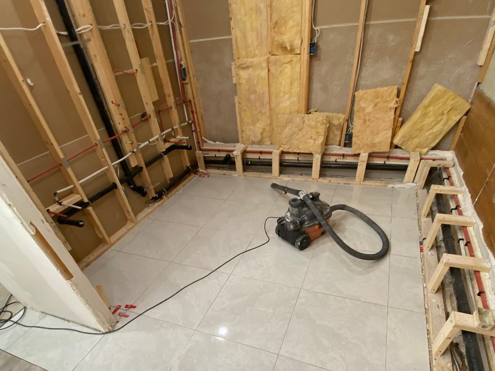 Room Framed & Plumbed by Aymont Drywall